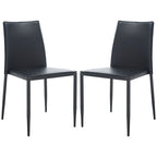 Silla de comedor de piel sintética, juego de 2 - 21.7"An. x 17.3"Pr. x 32.7"Al.