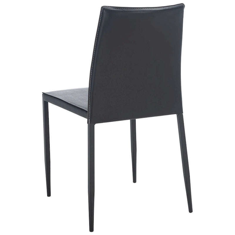 Silla de comedor de piel sintética, juego de 2 - 21.7"An. x 17.3"Pr. x 32.7"Al.