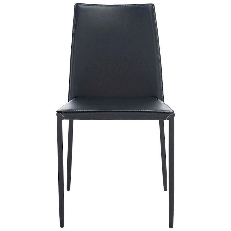 Silla de comedor de piel sintética, juego de 2 - 21.7"An. x 17.3"Pr. x 32.7"Al.