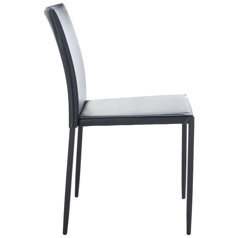 Silla de comedor de piel sintética, juego de 2 - 21.7"An. x 17.3"Pr. x 32.7"Al.