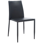 Silla de comedor de piel sintética, juego de 2 - 21.7"An. x 17.3"Pr. x 32.7"Al.