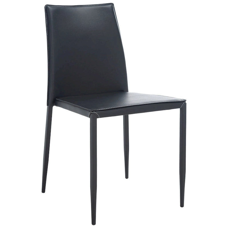 Silla de comedor de piel sintética, juego de 2 - 21.7"An. x 17.3"Pr. x 32.7"Al.
