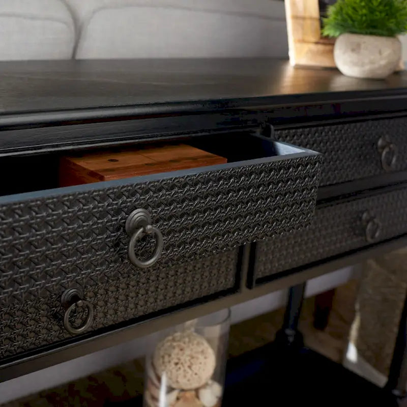 Mesa consola de 4 cajones - 42" An. x 13" Prof. x 29.5" Al.