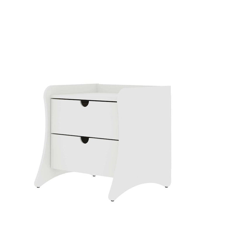 Juego de tocador y mesita de noche de 2 piezas, estilo moderno de mediados de siglo