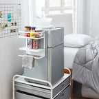 Estante organizador lateral magnético para refrigerador con soporte para toallas de papel