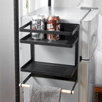 Estante organizador lateral magnético para refrigerador con soporte para toallas de papel