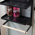 Estante organizador lateral magnético para refrigerador con soporte para toallas de papel