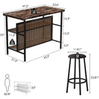 Isla de cocina con 2 taburetes y estantes abiertos