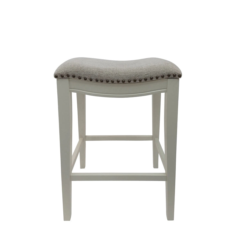 Taburete de silla de montar Sawyer de 30" con tachuelas decorativas - Juego de 2