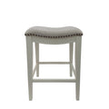 Taburete de silla de montar Sawyer de 30" con tachuelas decorativas - Juego de 2