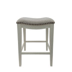 Taburete de silla de montar Sawyer de 30" con tachuelas decorativas - Juego de 2