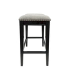 Taburete de silla de montar Sawyer de 30" con tachuelas decorativas - Juego de 2