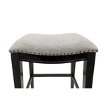 Taburete de silla de montar Sawyer de 30" con tachuelas decorativas - Juego de 2