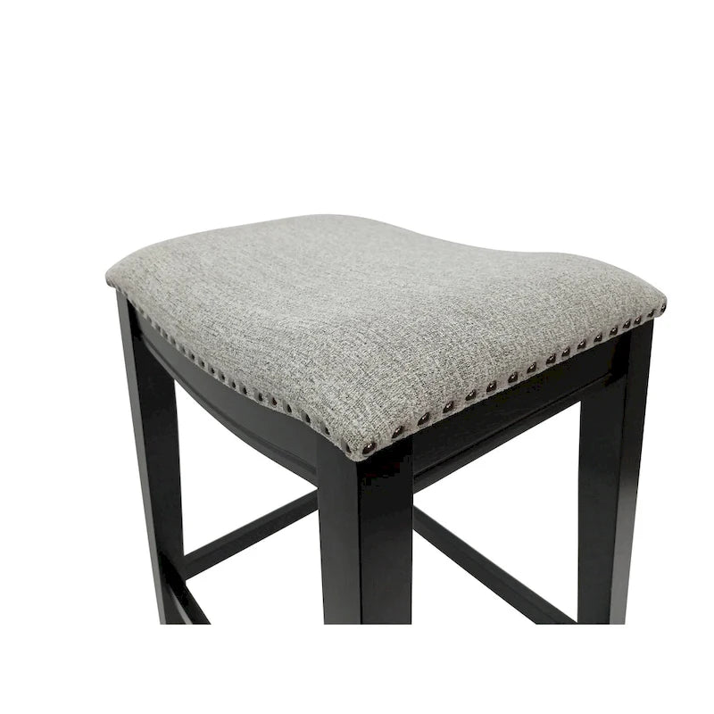 Taburete de silla de montar Sawyer de 30" con tachuelas decorativas - Juego de 2
