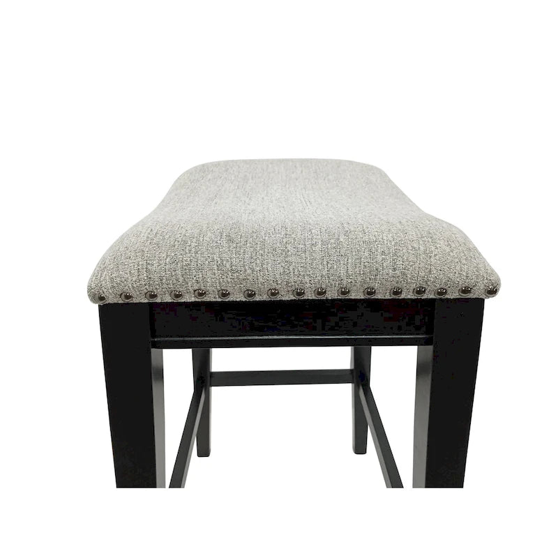 Taburete de silla de montar Sawyer de 30" con tachuelas decorativas - Juego de 2