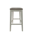 Taburete de silla de montar Sawyer de 30" con tachuelas decorativas - Juego de 2