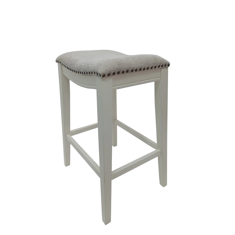 Taburete de silla de montar Sawyer de 30" con tachuelas decorativas - Juego de 2