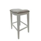 Taburete de silla de montar Sawyer de 30" con tachuelas decorativas - Juego de 2