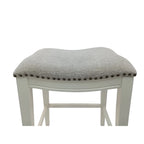 Taburete de silla de montar Sawyer de 30" con tachuelas decorativas - Juego de 2