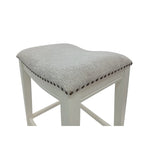 Taburete de silla de montar Sawyer de 30" con tachuelas decorativas - Juego de 2