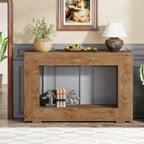 Mesa consola estrecha con estante abierto, 47" An. x 29" Al. x 12" Pr.