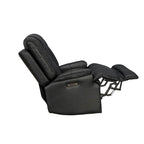 Sillón reclinable de gravedad cero con reposacabezas ajustable y reposapiés extensible - Negro