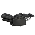 Sillón reclinable de gravedad cero con reposacabezas ajustable y reposapiés extensible - Negro