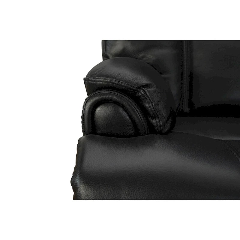 Sillón reclinable de gravedad cero con reposacabezas ajustable y reposapiés extensible - Negro