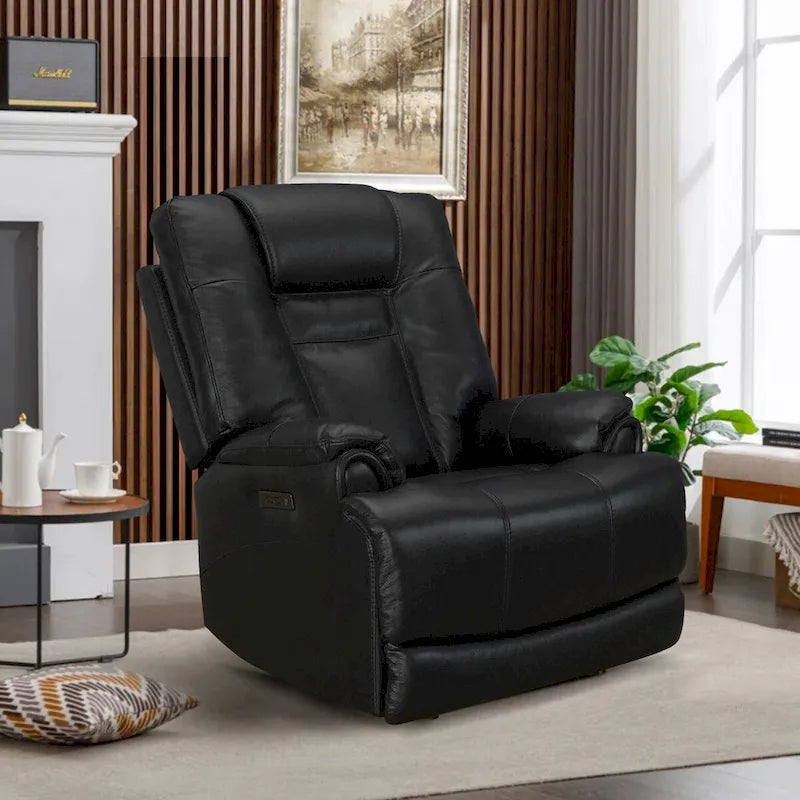 Sillón reclinable de gravedad cero con reposacabezas ajustable y reposapiés extensible - Negro
