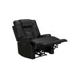 Sillón reclinable de gravedad cero con reposacabezas ajustable y reposapiés extensible - Negro