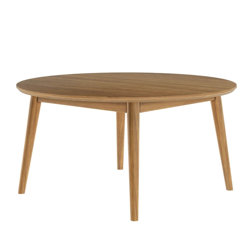 Mesa de centro redonda moderna de mediados de siglo - 36"