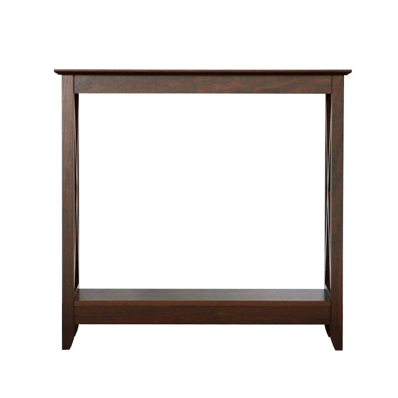 Mesa de consola estilo casa de campo moderna con estante inferior
