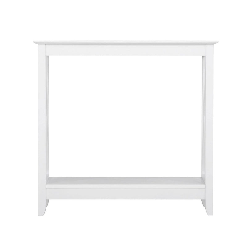 Mesa de consola estilo casa de campo moderna con estante inferior