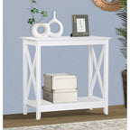 Mesa de consola estilo casa de campo moderna con estante inferior