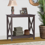 Mesa de consola estilo casa de campo moderna con estante inferior