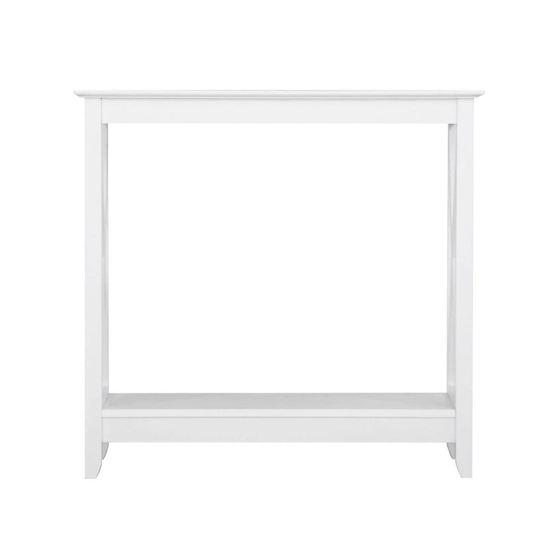 Mesa de consola estilo casa de campo moderna con estante inferior