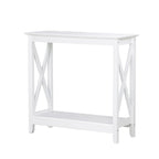 Mesa de consola estilo casa de campo moderna con estante inferior