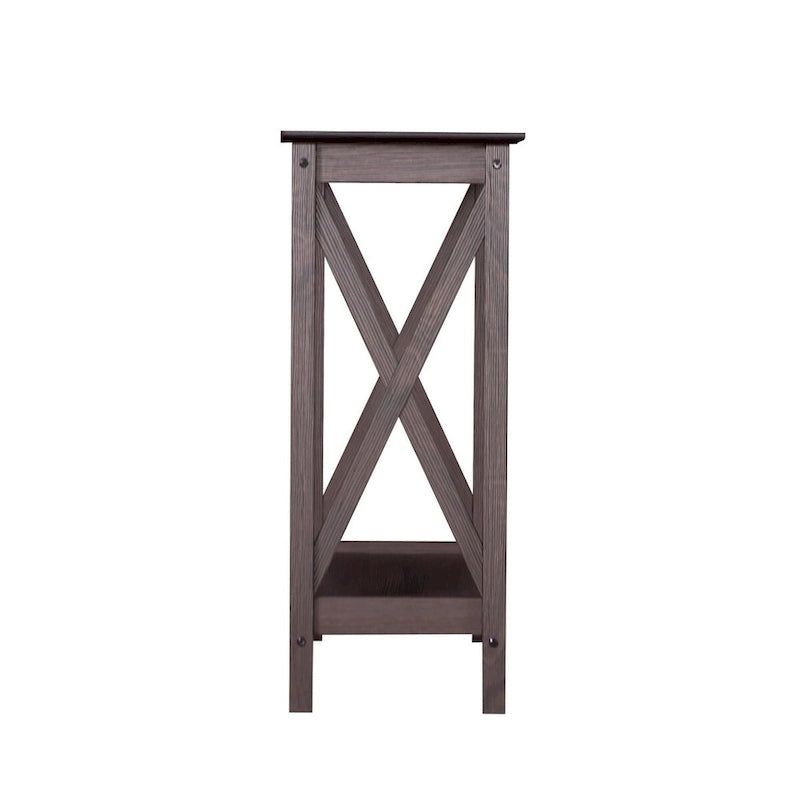 Mesa de consola estilo casa de campo moderna con estante inferior