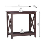 Mesa de consola estilo casa de campo moderna con estante inferior