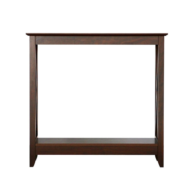 Mesa de consola estilo casa de campo moderna con estante inferior