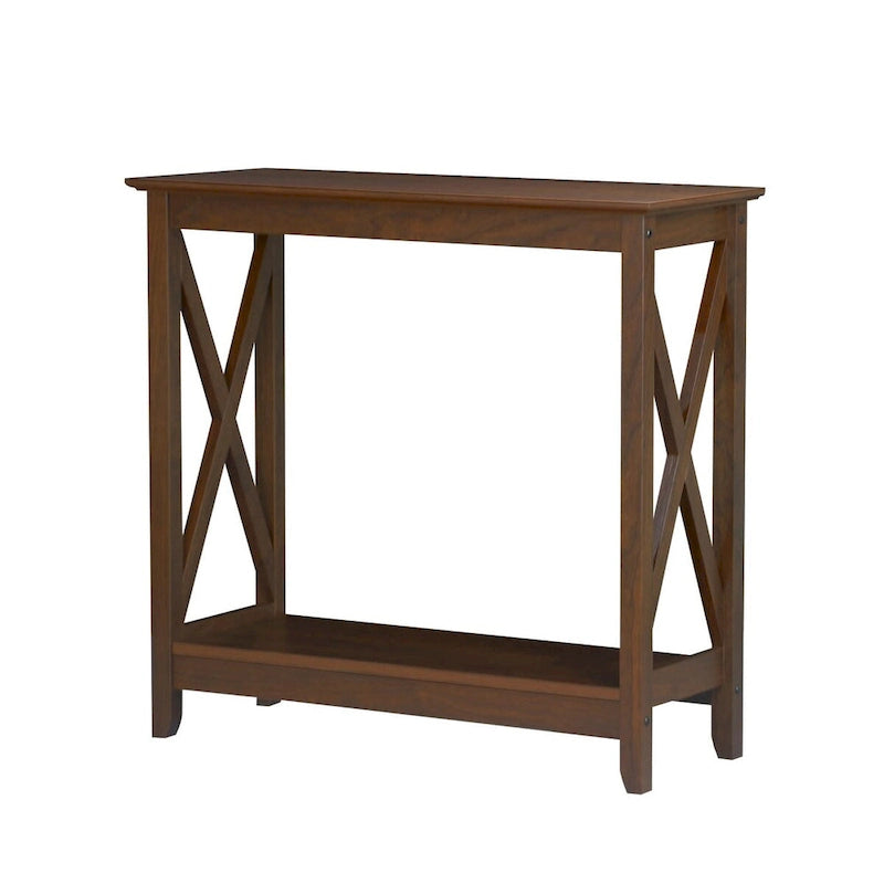 Mesa de consola estilo casa de campo moderna con estante inferior