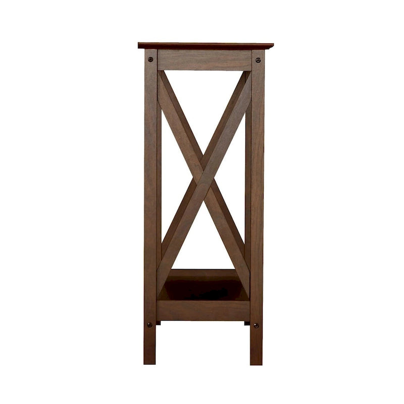Mesa de consola estilo casa de campo moderna con estante inferior