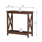 Mesa de consola estilo casa de campo moderna con estante inferior