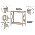 Mesa de consola estilo casa de campo moderna con estante inferior