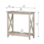 Mesa de consola estilo casa de campo moderna con estante inferior