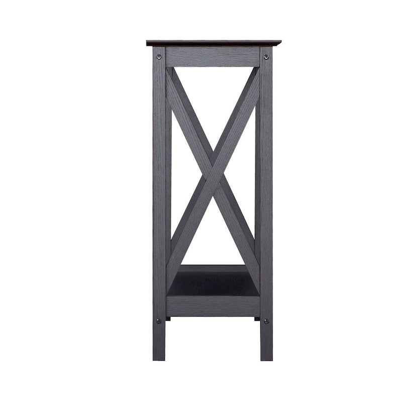 Mesa de consola estilo casa de campo moderna con estante inferior