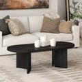 Mesa de centro ovalada de 48" con patas angulares - 47.63" de ancho