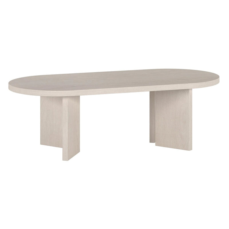 Mesa de centro ovalada de 48" con patas angulares - 47.63" de ancho