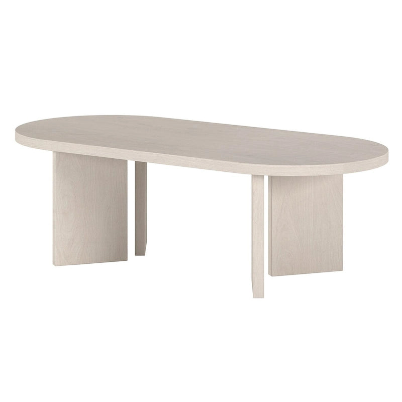 Mesa de centro ovalada de 48" con patas angulares - 47.63" de ancho