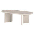 Mesa de centro ovalada de 48" con patas angulares - 47.63" de ancho
